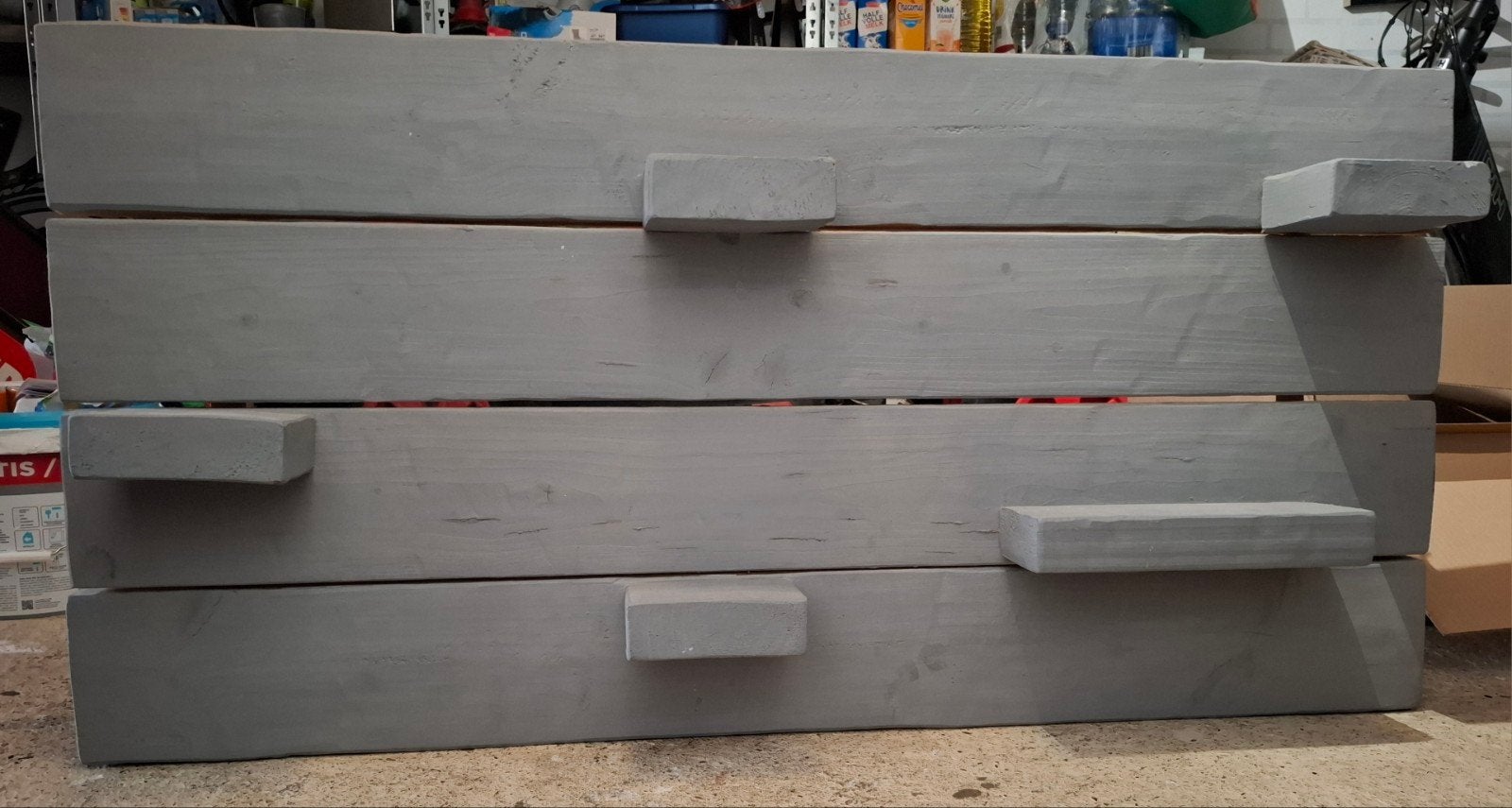 Wandbord steigerhout, Ophalen, Gebruikt