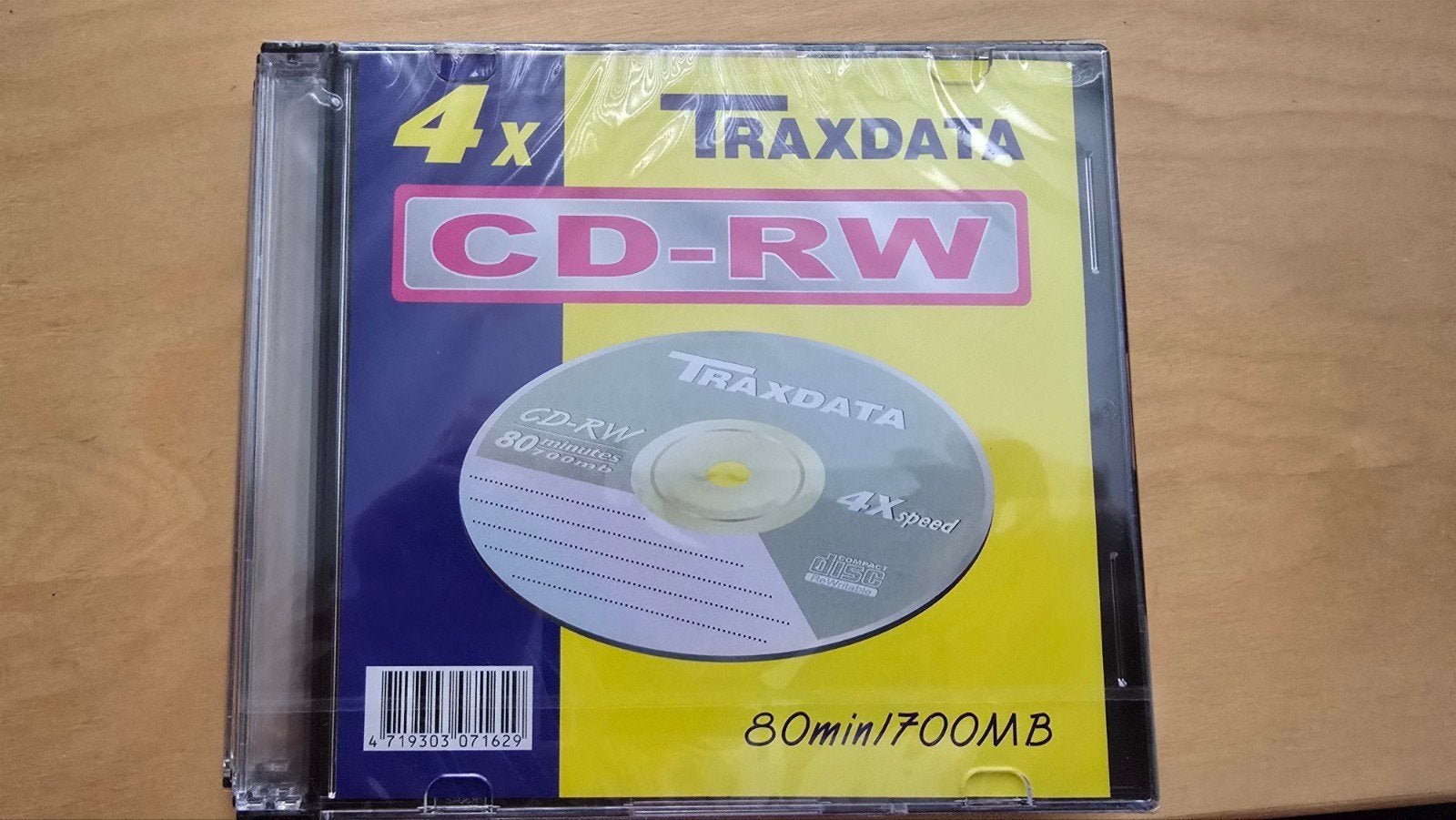Traxdata CD-RW 4 speed 80mon/700MB 4 stuks, Herschrijfbaar, Cd, Nieuw, Ophalen of Verzenden
