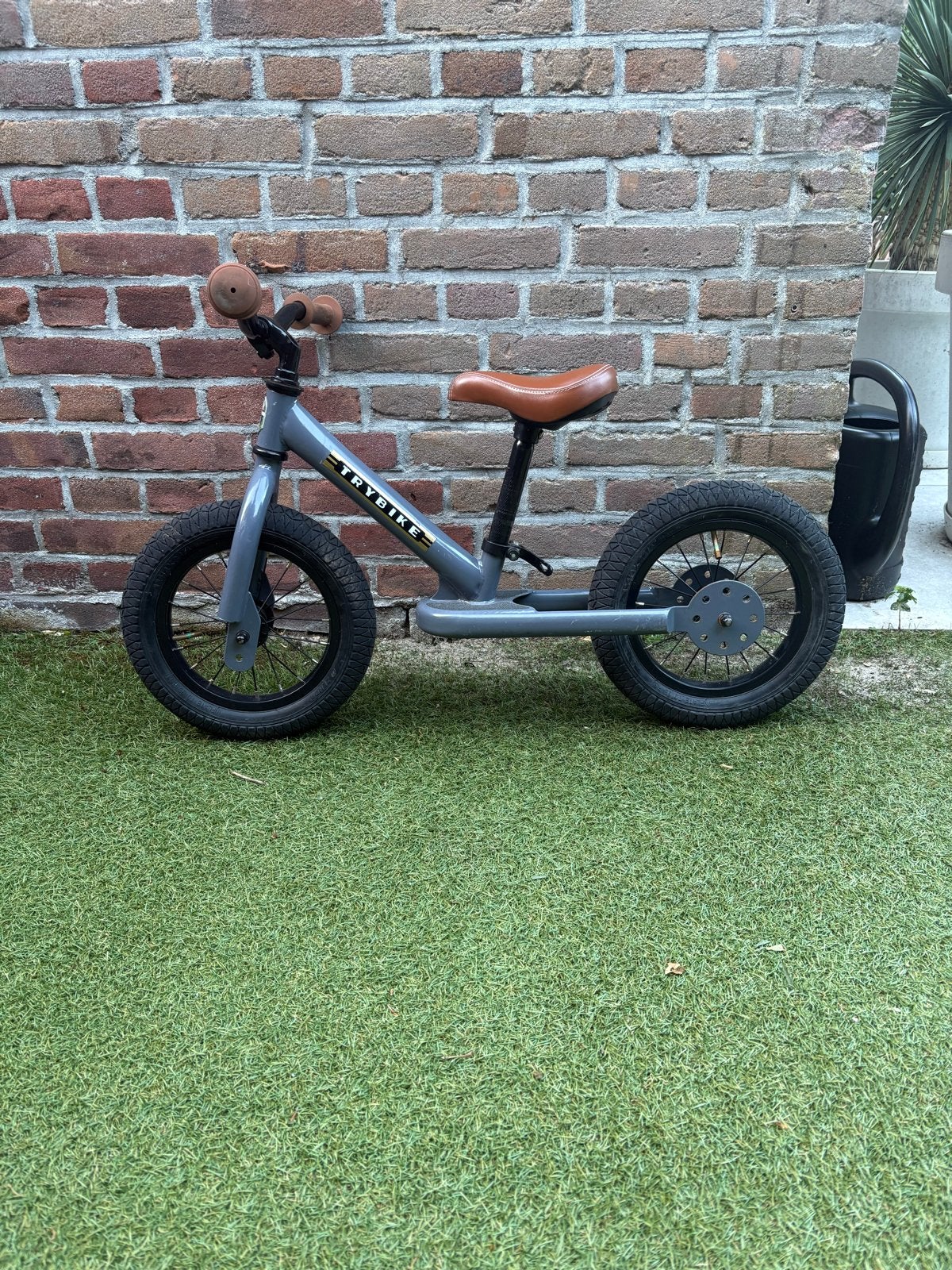 Trybike Steel 2-in-1 Loopfiets/Driewieler Grijs/Bruin, Ophalen, Gebruikt, Verstelbare zitting