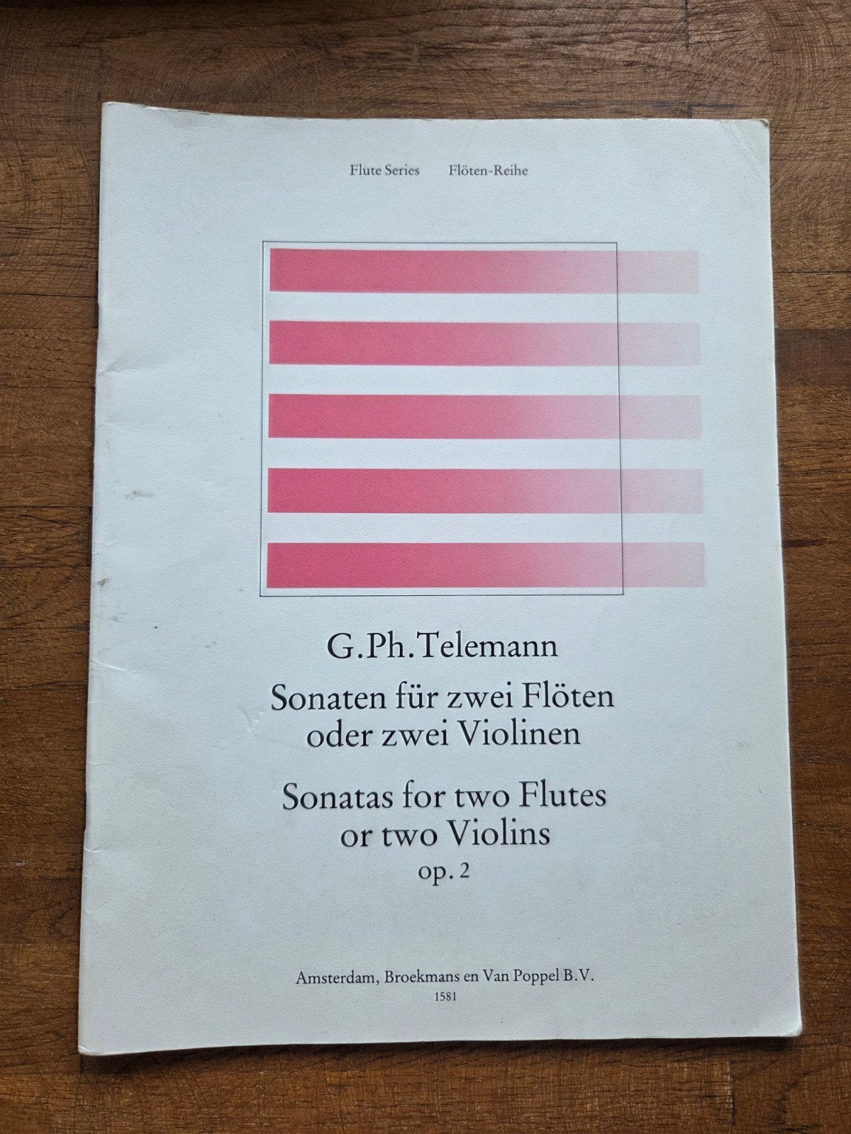 G.Ph. Telemann Sonatas voor twee fluiten of violen op. 2, Gebruikt, Klassiek, Ophalen of Verzenden, Dwarsfluit of Piccolo