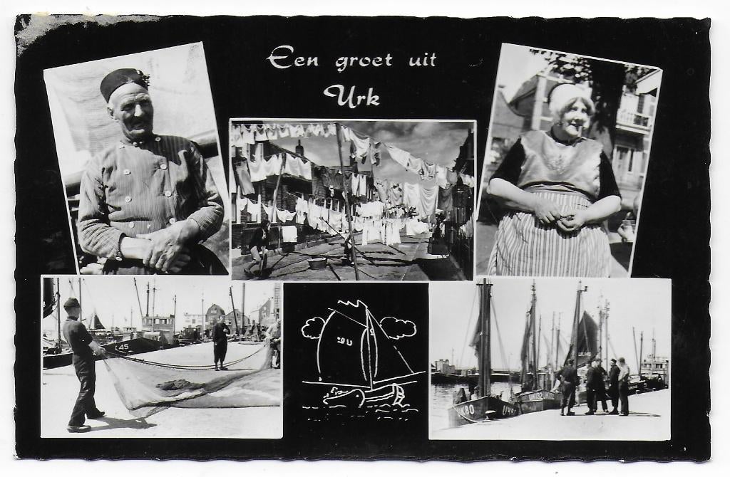 Een Groet Uit Urk Ongelopen Ansichtkaart (B8077), Ophalen of Verzenden, 1960 tot 1980, Ongelopen, Noord-Brabant