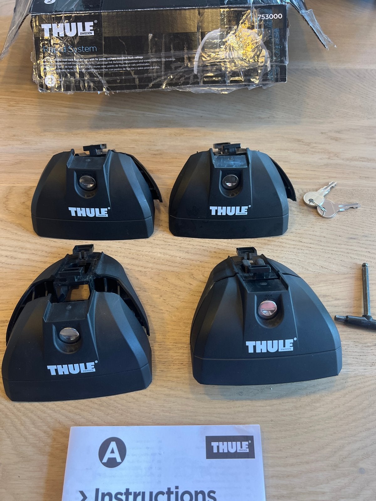 Thule Rapid System 753 dakdragerset - Zo goed als nieuw, Auto diversen, Dakdragers, Ophalen of Verzenden, Zo goed als nieuw