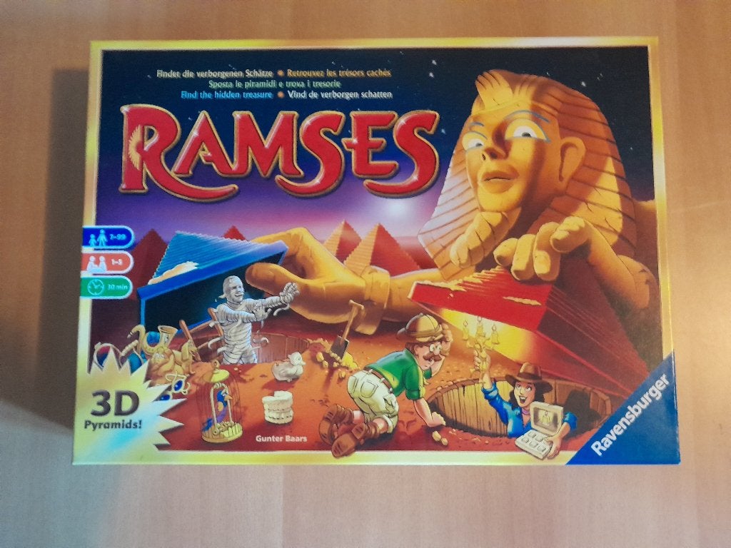 Ramses 3D Spel van Ravensburger ( nieuwstaat ) Pyramides, Vijf spelers of meer, Ophalen, Zo goed als nieuw, Ravensburger