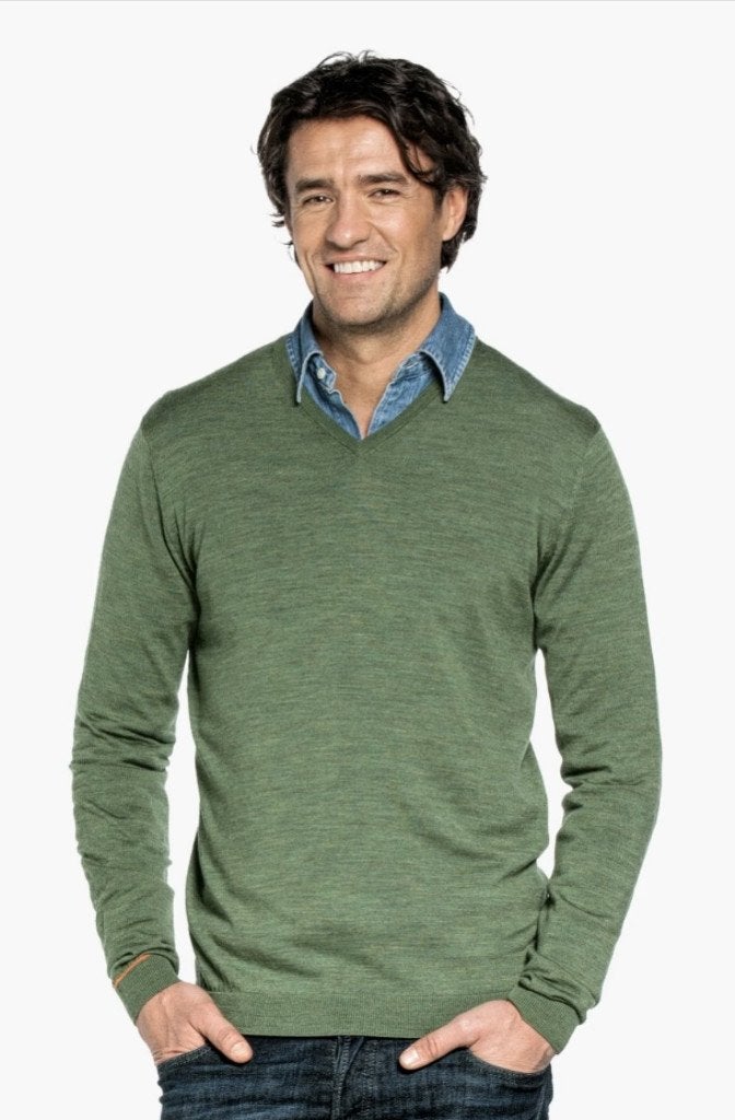 Joe Merino - vhals - XXL - groen - nieuwstaat, Joe Merino, Overige maten, Ophalen of Verzenden, Zo goed als nieuw