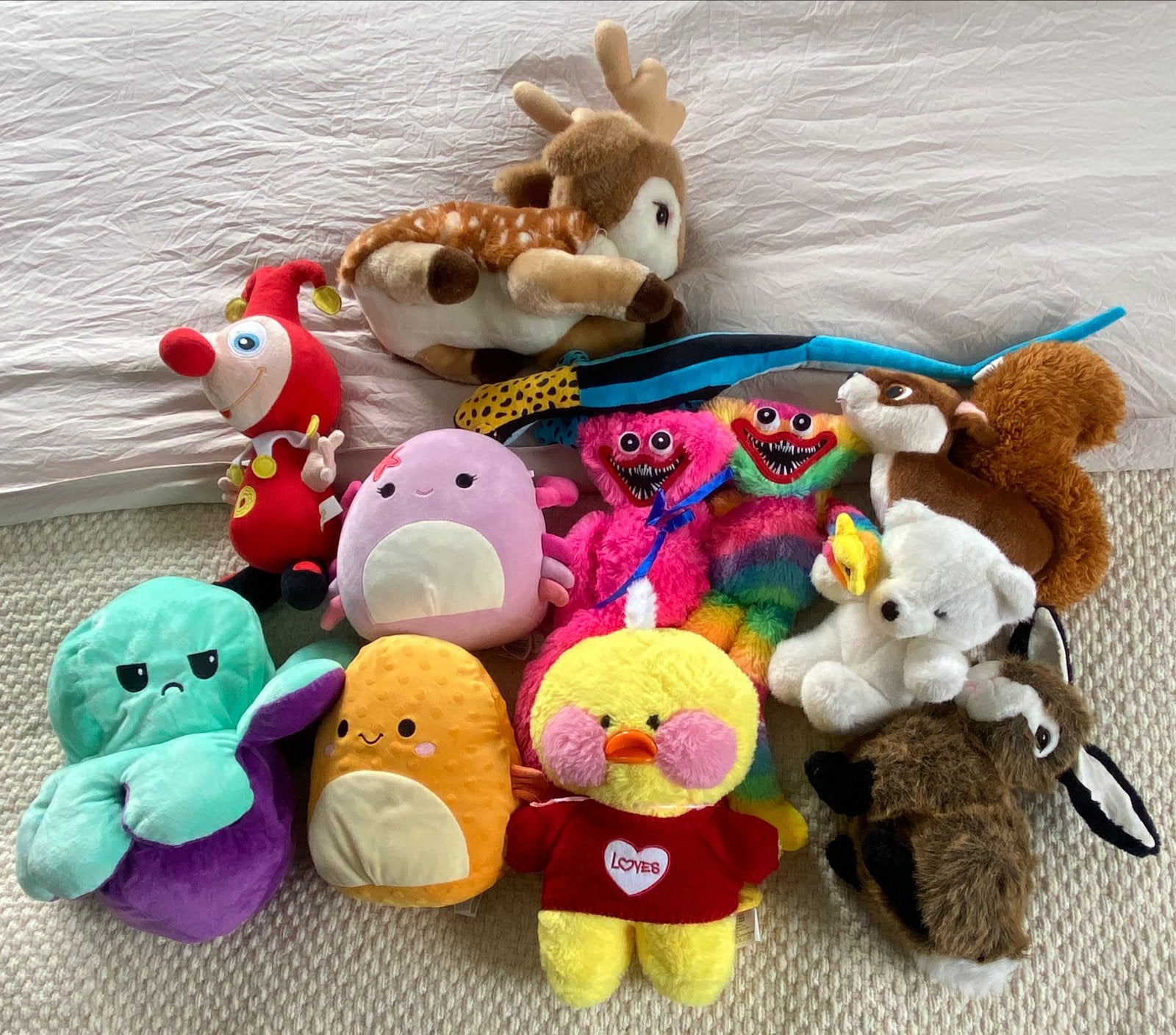 Grote collectie knuffels: Squishmallows, Huggy Wuggy, en mee, Gebruikt, Ophalen of Verzenden, Middelgroot (20 tot 80 cm), Dinosaurus