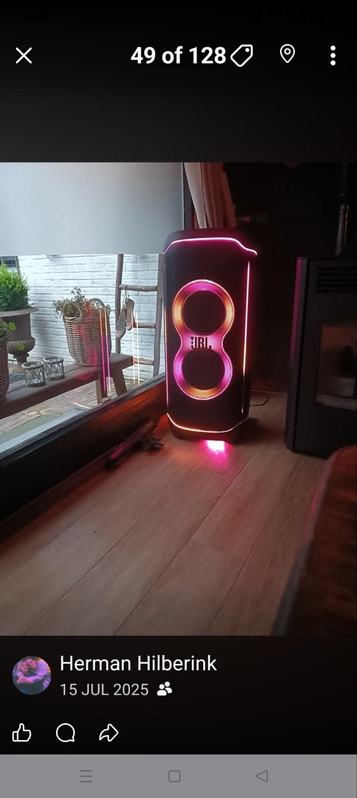 JBL PartyBox ultimate met hoes en beamer, Ophalen of Verzenden, Zo goed als nieuw