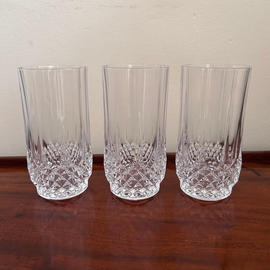 Vervanging  Cristal d'Arques Longchamp Highball Glazen, Verzamelen, Glas en Borrelglaasjes, Gebruikt, Waterglas, Ophalen of Verzenden
