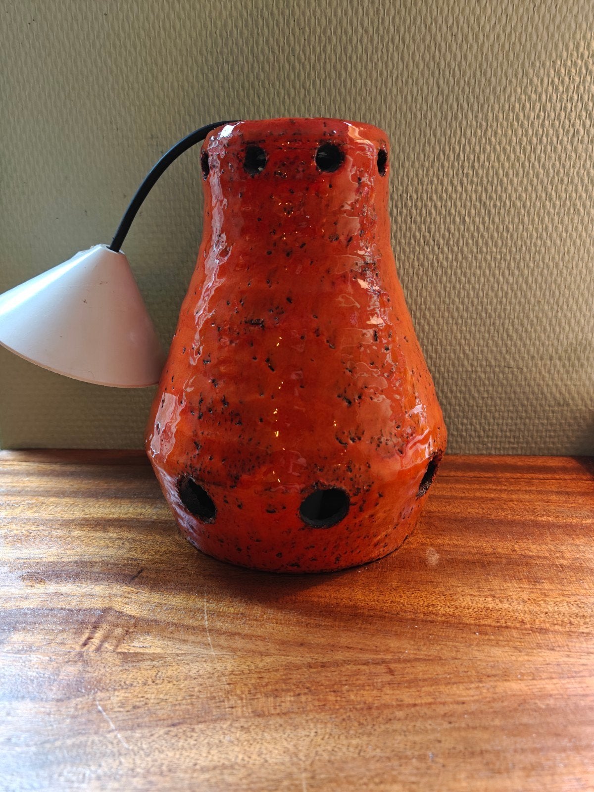vintage mid century fat lava hanglamp, Ophalen of Verzenden, Zo goed als nieuw, Keramiek, Jaren 60/70
