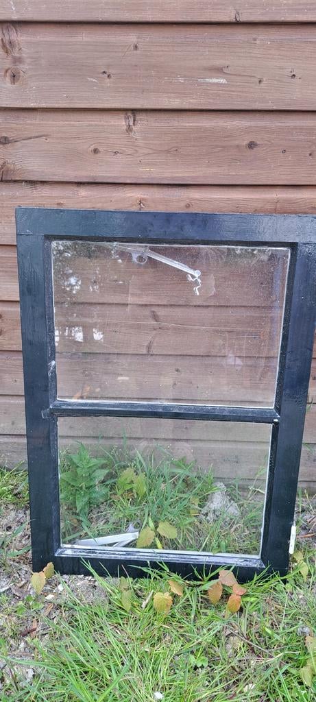 Hardhouten kozijnen, Doe-het-zelf en Verbouw, Glas en Ramen, Ophalen, Gevelraam of Ruit, Gebruikt, 80 tot 120 cm