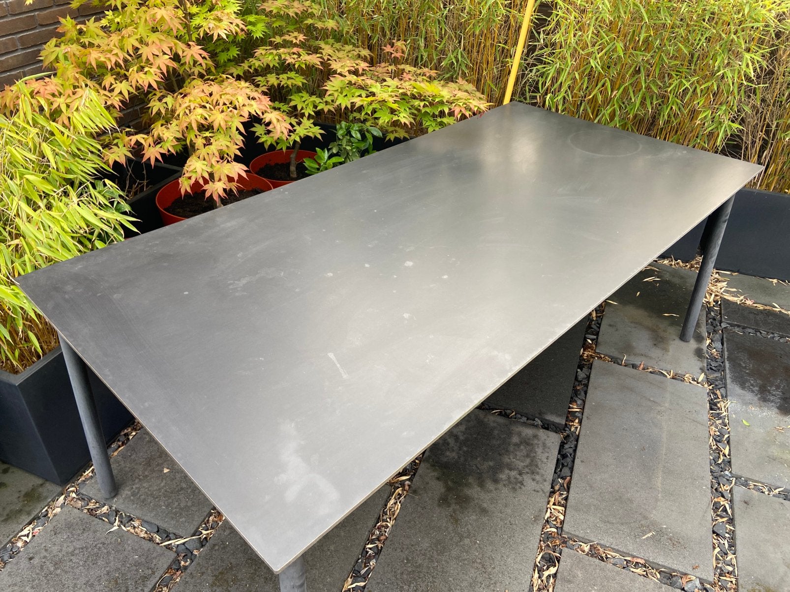 Tuintafel Wehkamp HPL aluminium zwart, Ophalen, Gebruikt, Rechthoekig, Aluminium