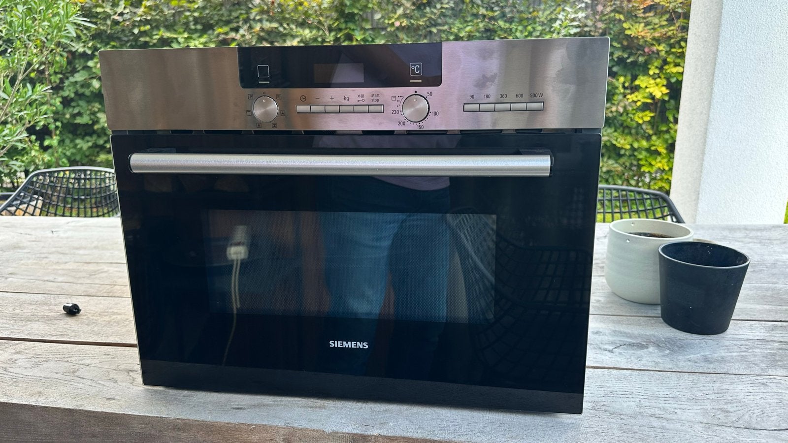 Siemens Combimagnetron HB84H501 - Zo goed als nieu, Witgoed en Apparatuur, Ophalen, Combimagnetron, 60 cm of meer, Grill