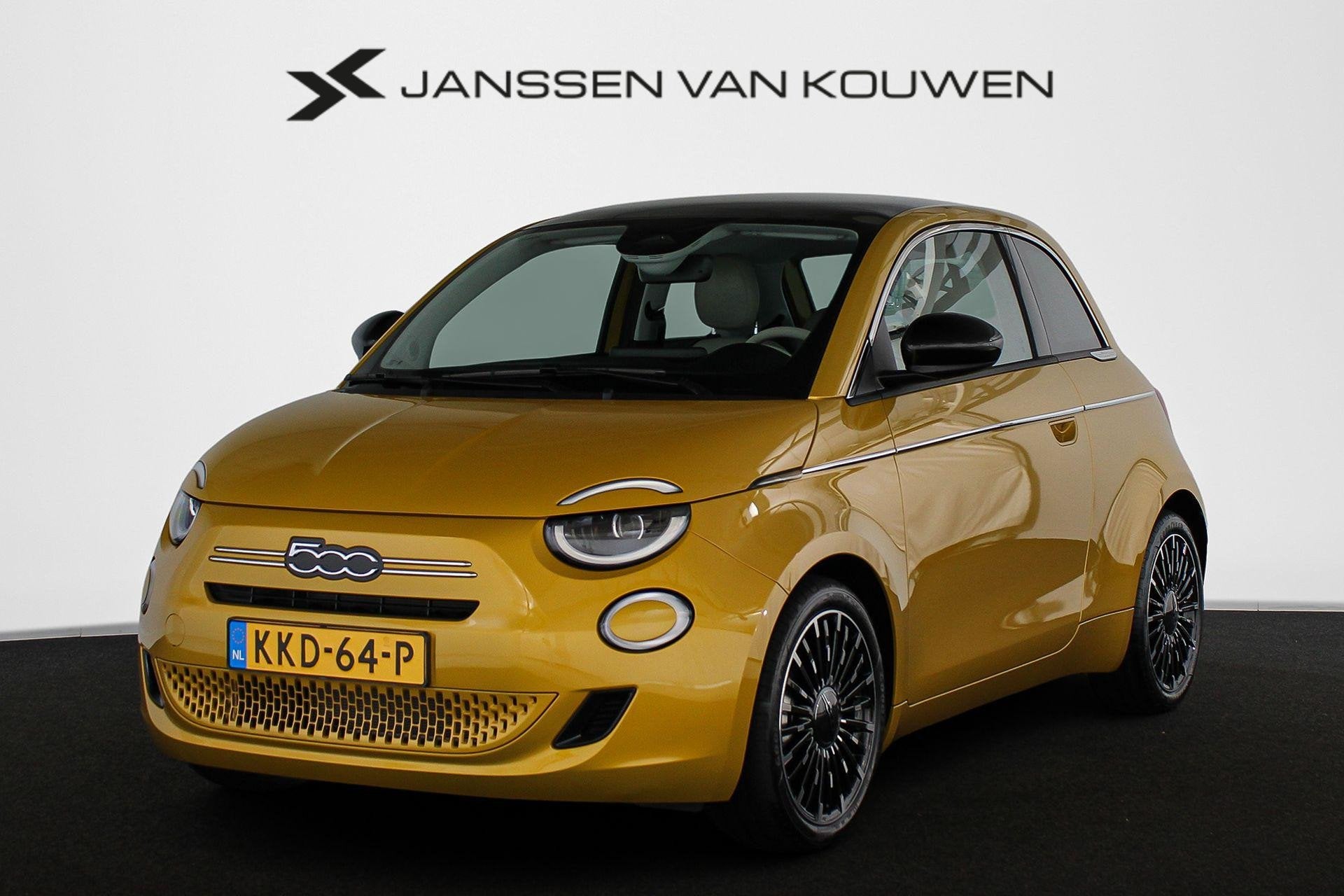 Fiat 500 1.0 Hybrid La Prima JBL Panoramadak Stoelverwarming, Auto's, Euro 6, 4 stoelen, Handgeschakeld, 19 km/l
