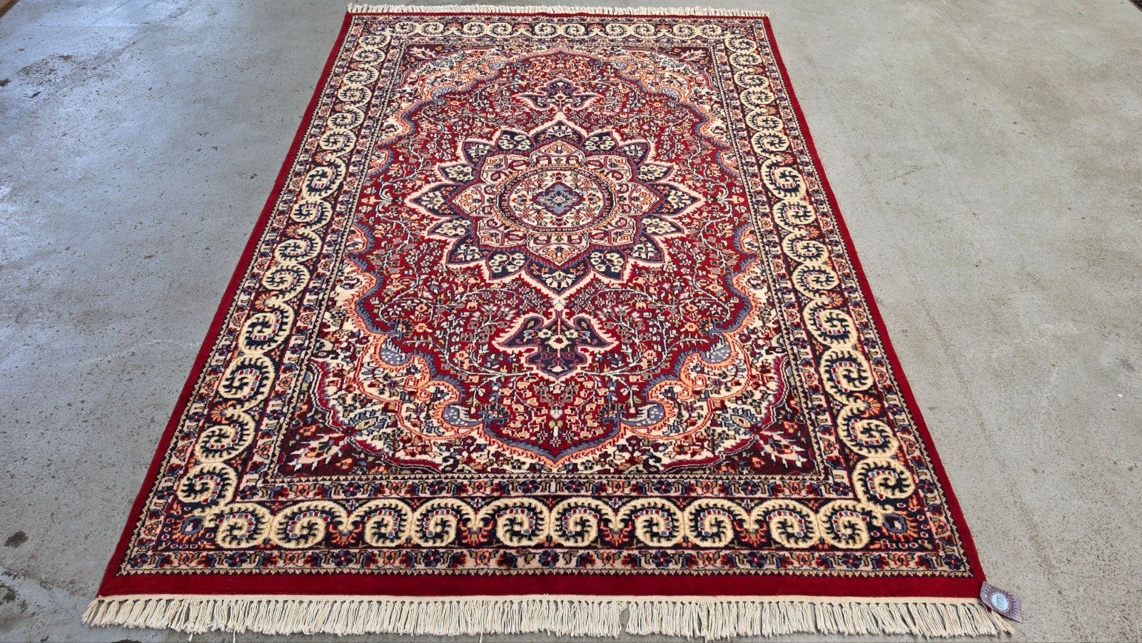 Handgeknoopt oosters wol Kashmir tapijt medallion 186x272cm, 200 cm of meer, Www.hypepopup.nl, Ophalen of Verzenden, Zo goed als nieuw