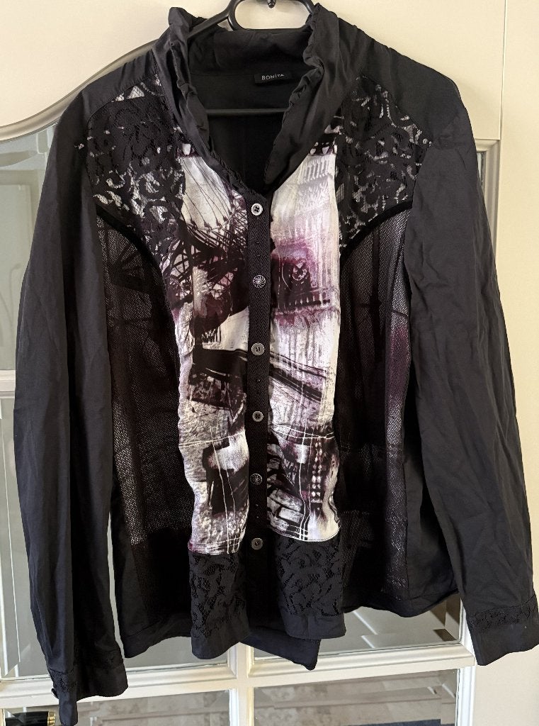 Bonita blouse zwart maat 46, Zwart, Maat 46/48 (XL) of groter, Bonita, Ophalen of Verzenden