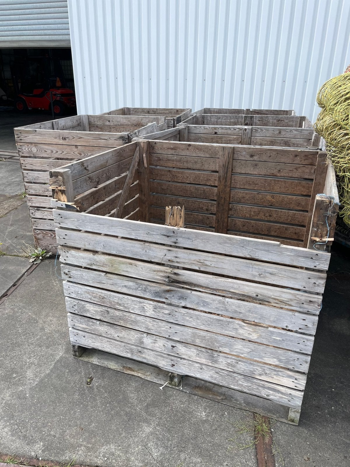 6 gratis Aardappelkratten, gebruikt voor haardhout, Ophalen, Gebruikt, Vierkant, 60 cm of meer