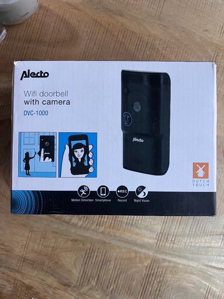 Alecto DVC-1000 - Wifi deurbel / video deurbel, Huis en Inrichting, Deurbellen, Ophalen of Verzenden, Bewegingsdetectiesensor