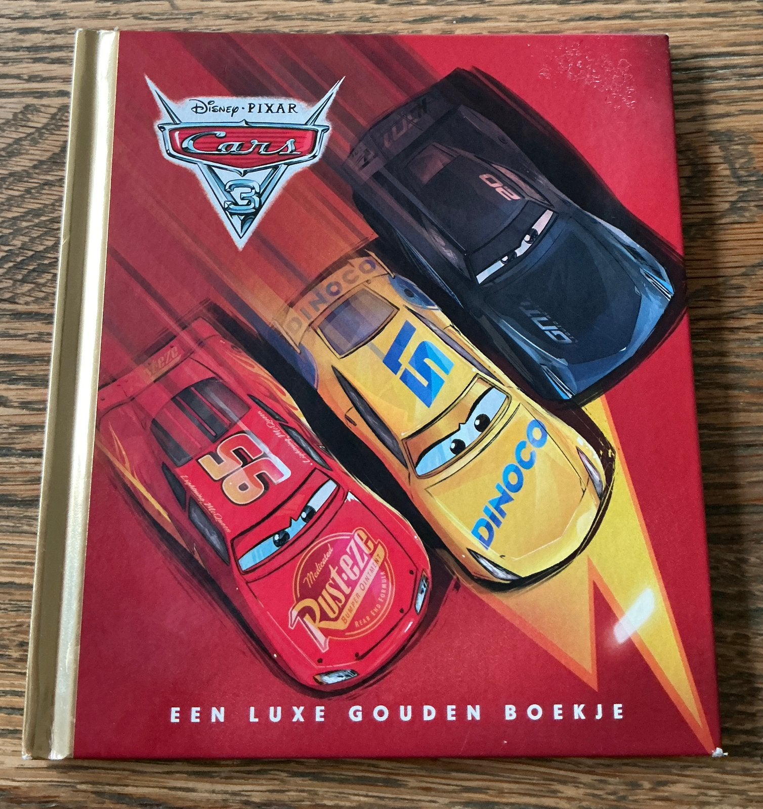 Een Luxe Gouden Boekje Cars 3 Disney Pixar, Gelezen, Fictie algemeen, Jongen of Meisje, Gouden boekje
