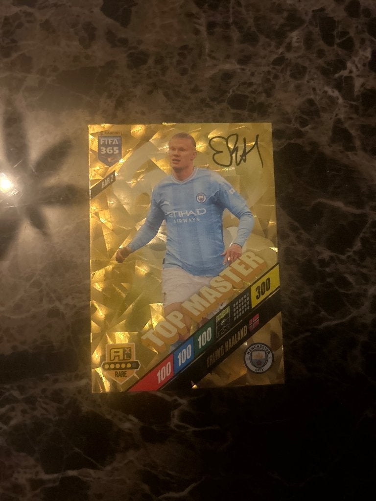 Haaland panini met handtekening voetbalplaatje, Ophalen of Verzenden, Zo goed als nieuw, Buitenlandse clubs, Poster, Plaatje of Sticker
