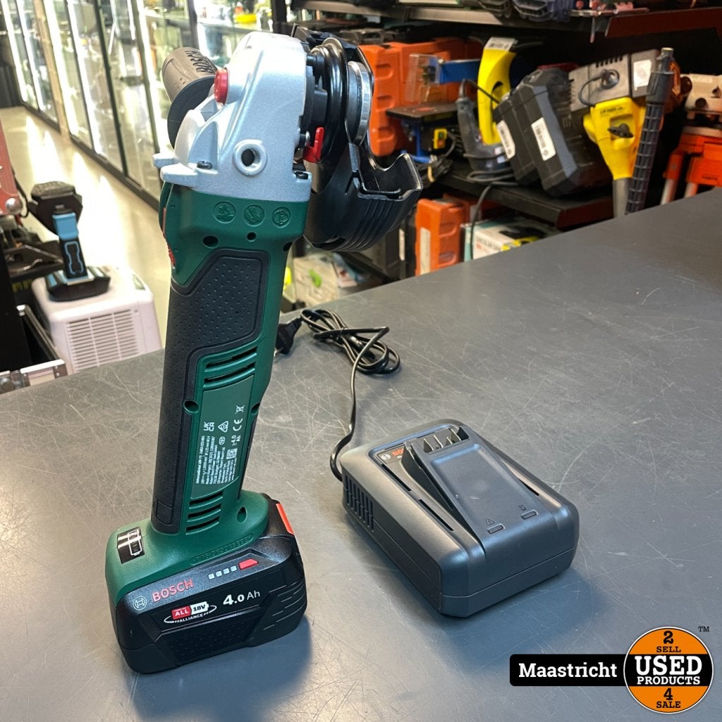 BOSCH UniversalGrind 18V-75 slijper + 4.0 AH accu + lader, Bosch, Gebruikt, Support@bosch.com, Robert Bosch GmbH
Robert-Bosch-Platz 1
70839 Gerlingen-SchillerhÃ¶he
Germany