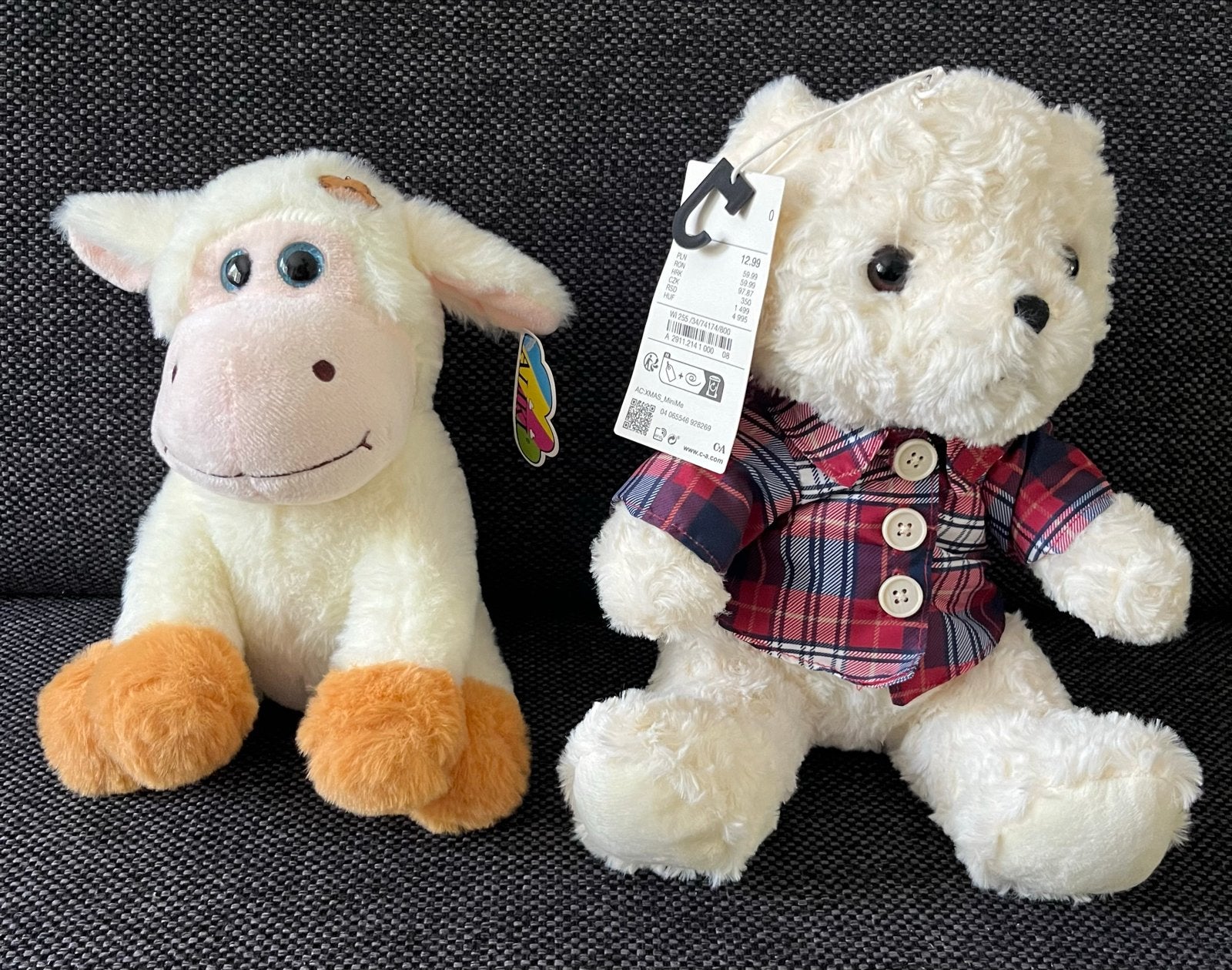 Leuke knuffels: schaap en beer met label, Beer, Nieuw, Ophalen of Verzenden, Met label