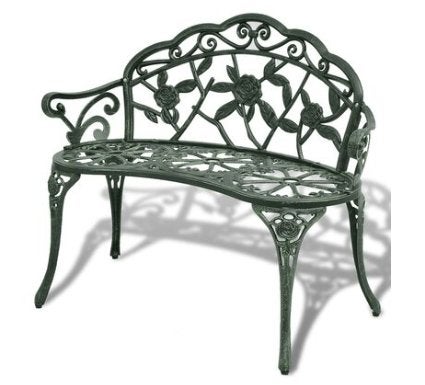 Tuinbank 100 cm gietaluminium groen, Tuin en Terras, Tuinbanken, Ophalen, Nieuw, Aluminium
