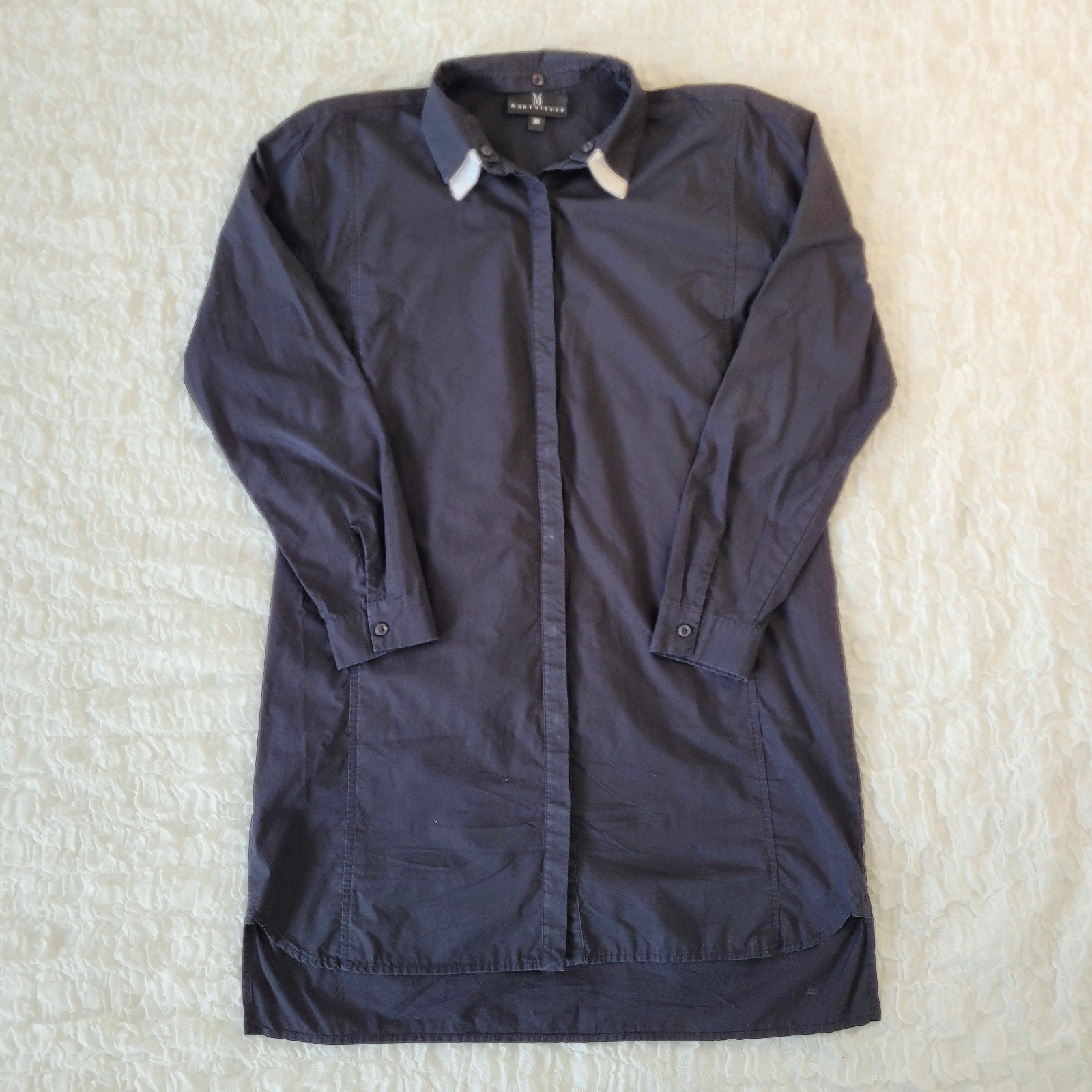 Mart Visser overhemd tunic 38 afneembare kraag zwart, Maat 38/40 (M), Mart Visser, Zwart, Ophalen of Verzenden