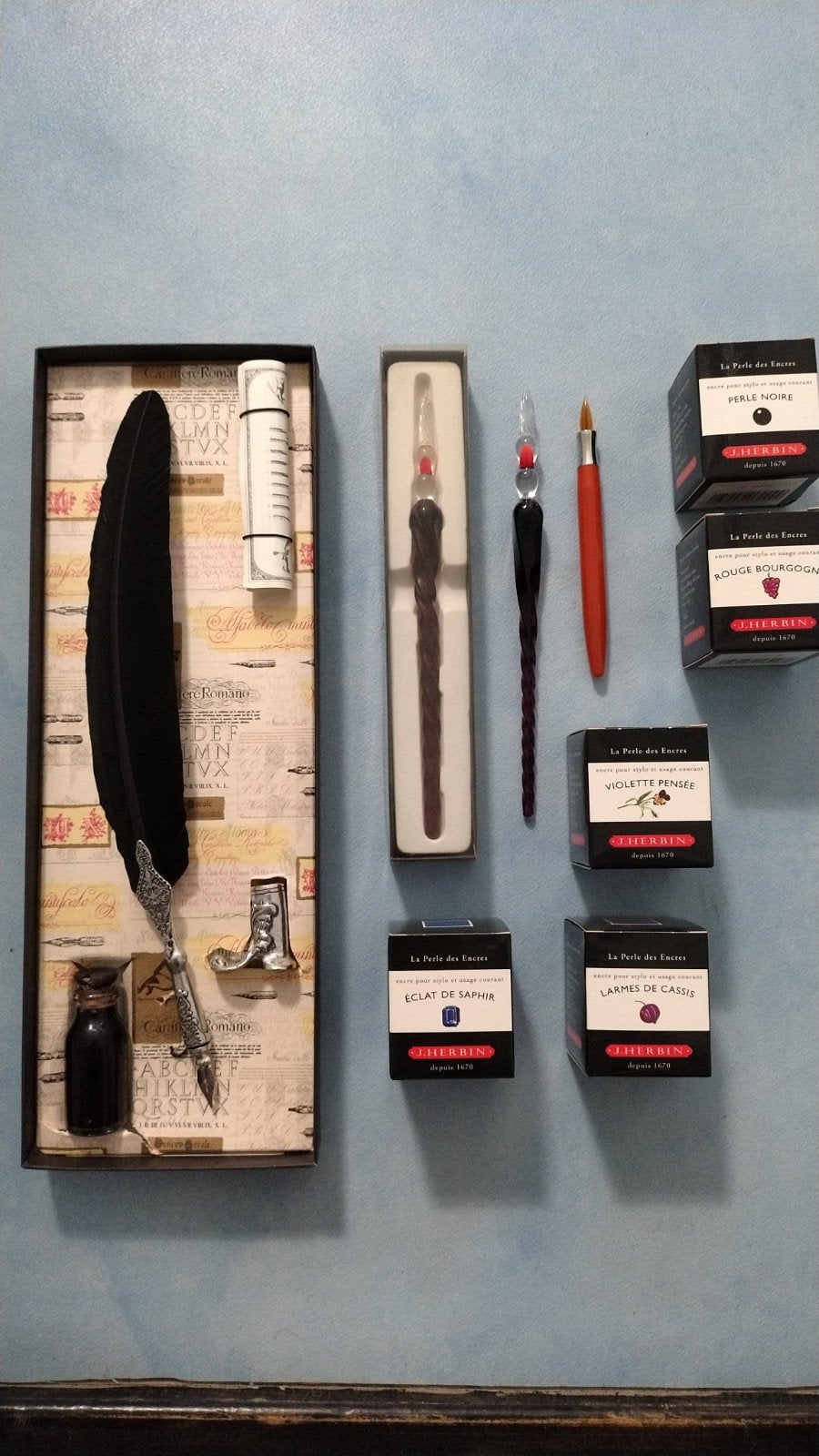 Kalligrafie Set: Ganzenveer, Inkt en Penhouder, Ophalen of Verzenden