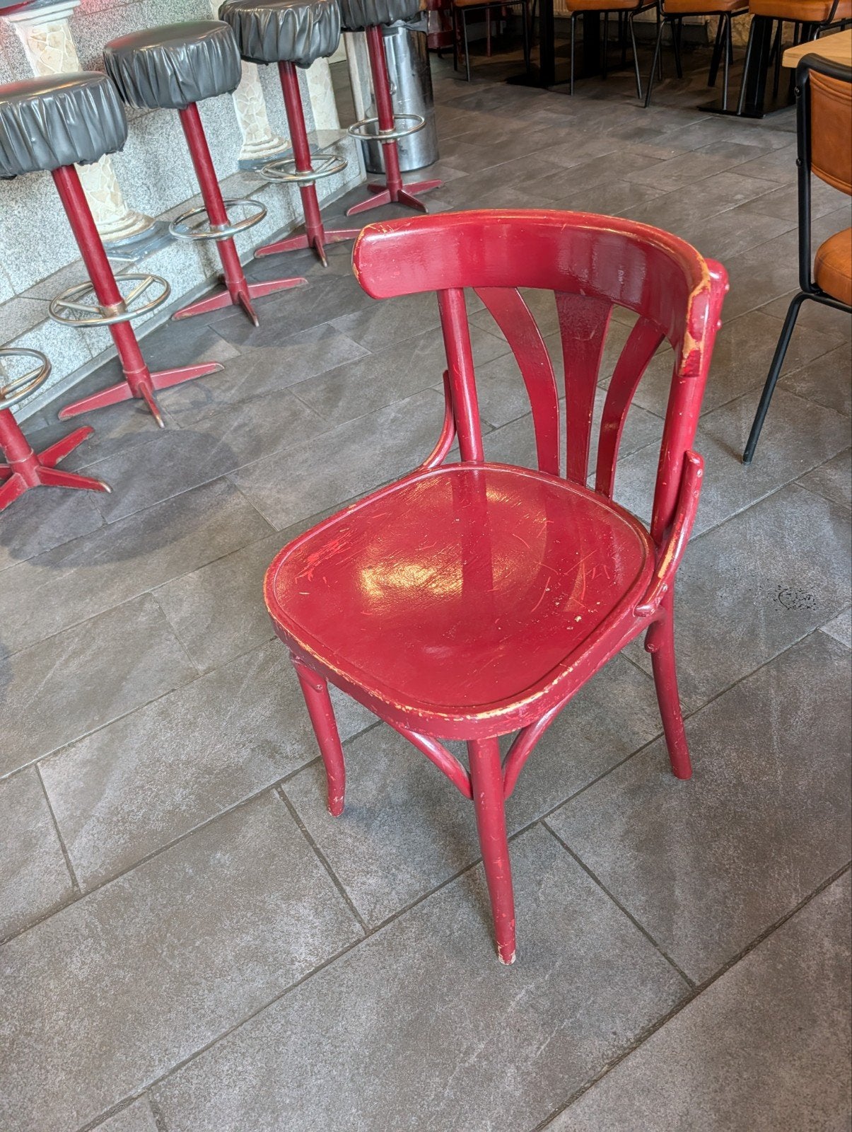 Stoelen en eettafels, Ophalen, Gebruikt, Vijf, Zes of meer stoelen, Rood