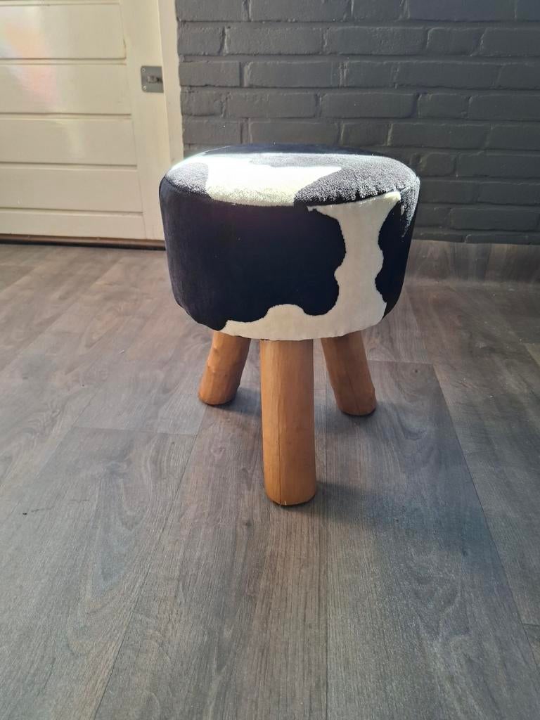 Leuk krukje met koeienprint., Ophalen of Verzenden, Zo goed als nieuw, Hout
