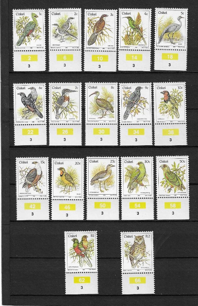 Zuid Afrika Ciskei vaste serie vogels birds, Verzenden, Zuid-Afrika, Postfris