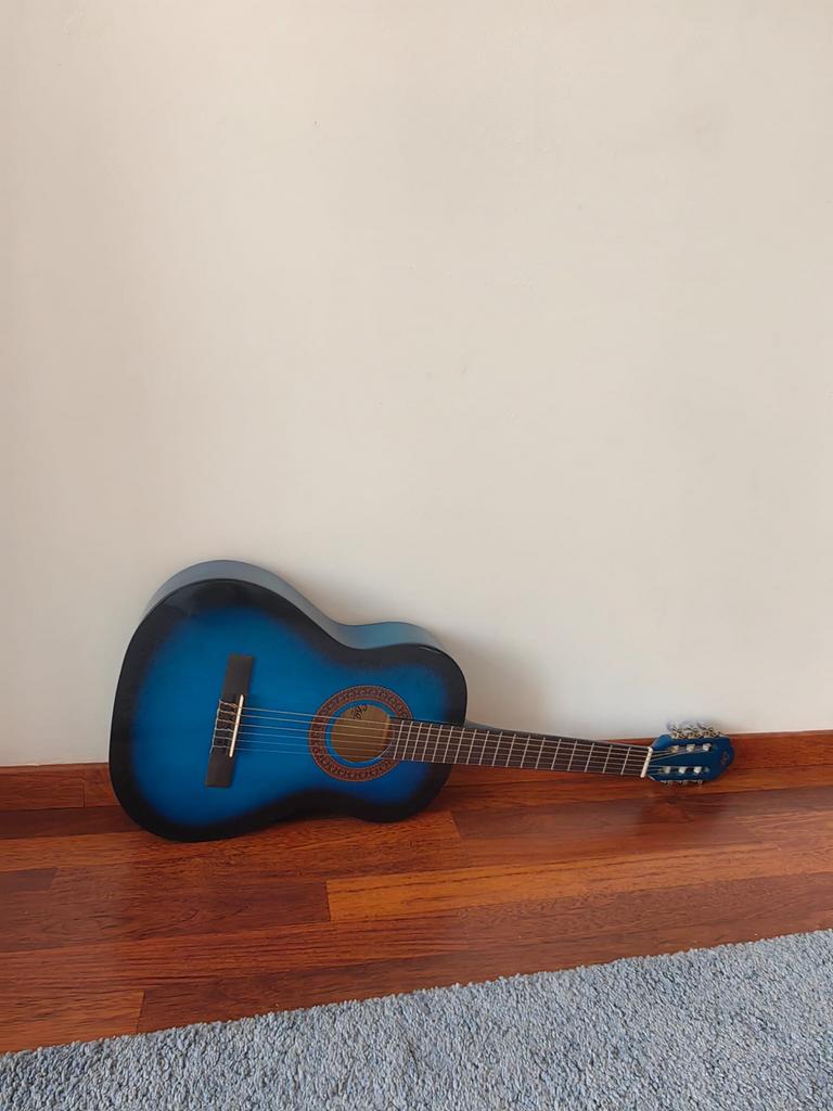 EKO Klassieke Gitaar 3/4 – Blue Burst – Zo goed als nieuw, Ophalen, Zo goed als nieuw, Klassieke of Spaanse gitaar