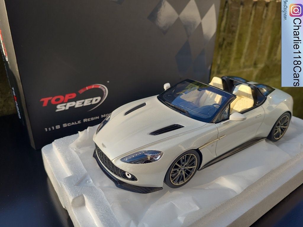 TopSpeed 1/18 Aston Martin Vanquish Zagato Speedster white, Ophalen of Verzenden, Nieuw, Overige merken