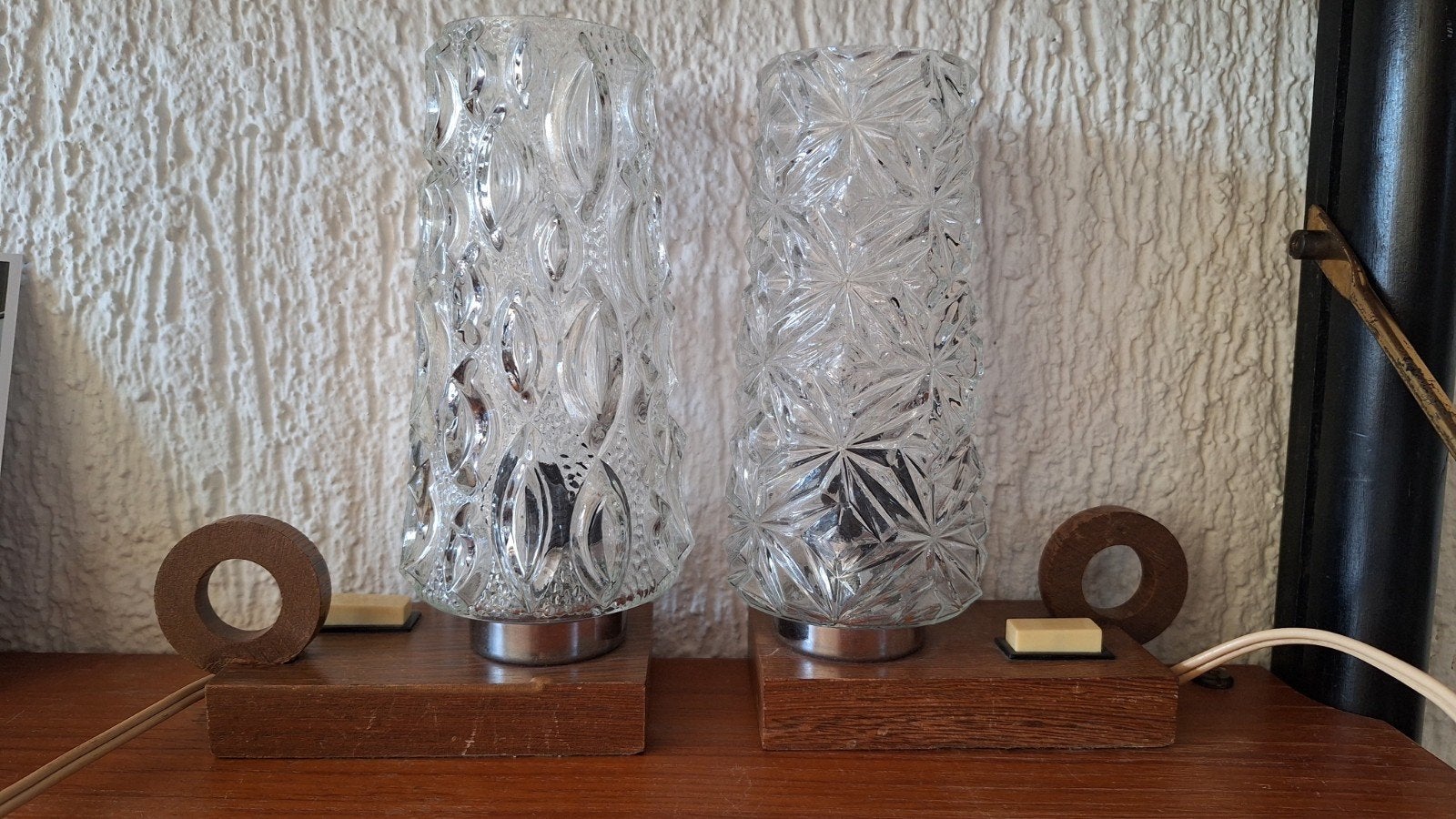 vintage retro bedlampjes set., Antiek en Kunst, Antiek | Lampen, Ophalen of Verzenden