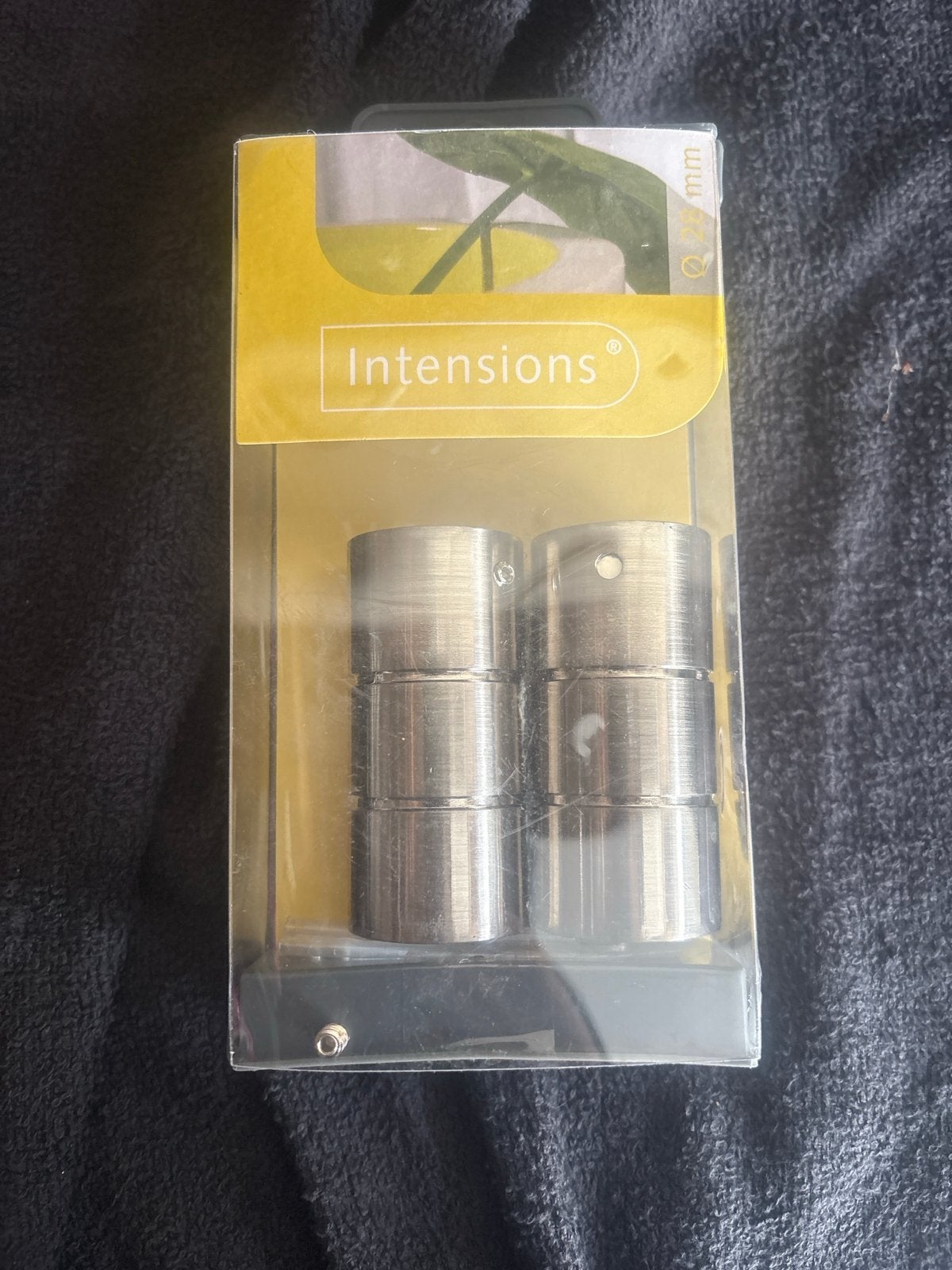 Intensions gordijnroede eindknoppen cilinder rvs-kl. 28mm, Overige merken, Metaal, Nieuw, Ophalen of Verzenden