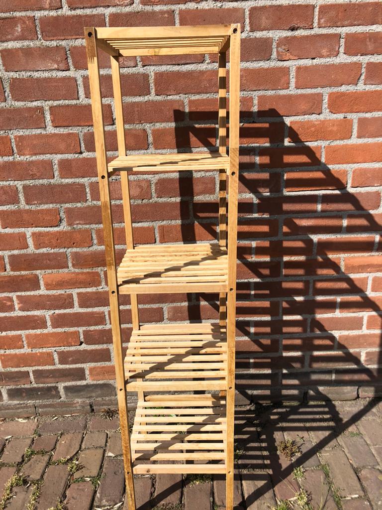 Mooi tiekhouten kastje, (Half)hoge kast, Minder dan 50 cm, Gebruikt, 100 tot 150 cm