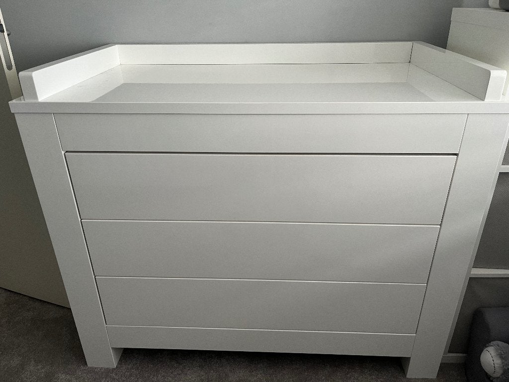commode wit hoogglans, Ophalen, Gebruikt, 50 tot 70 cm, 100 cm of meer