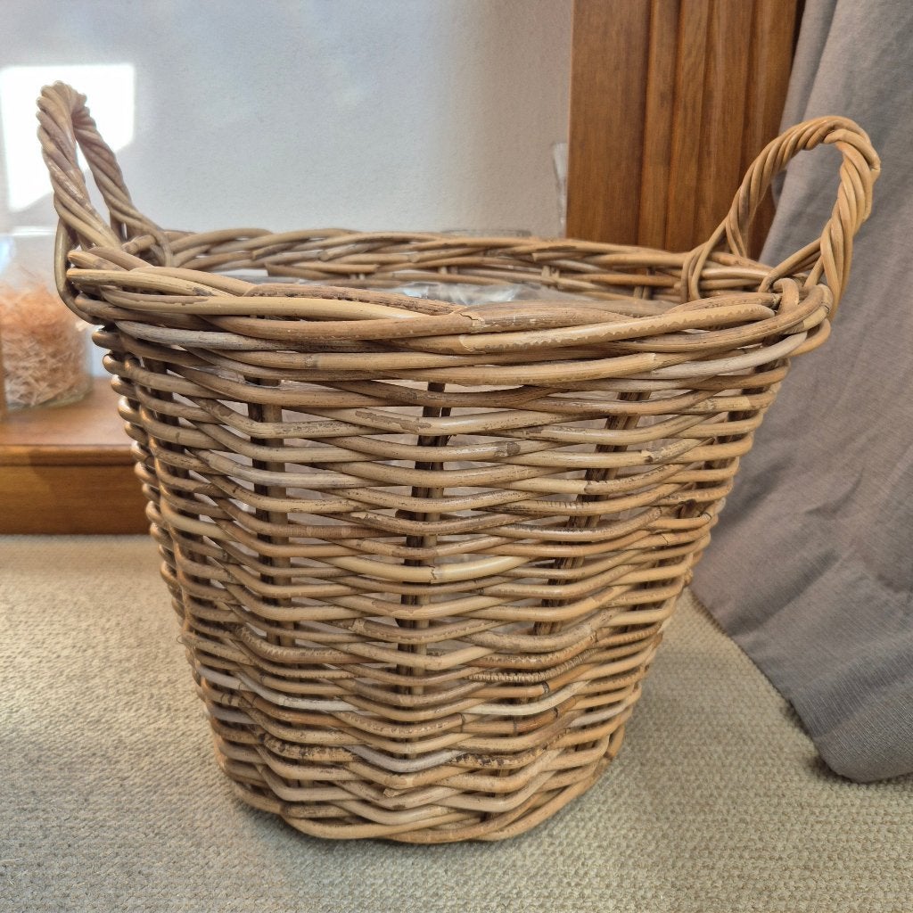 Rotan mand, Huis en Inrichting, Ophalen, Nieuw, Rond, Riet