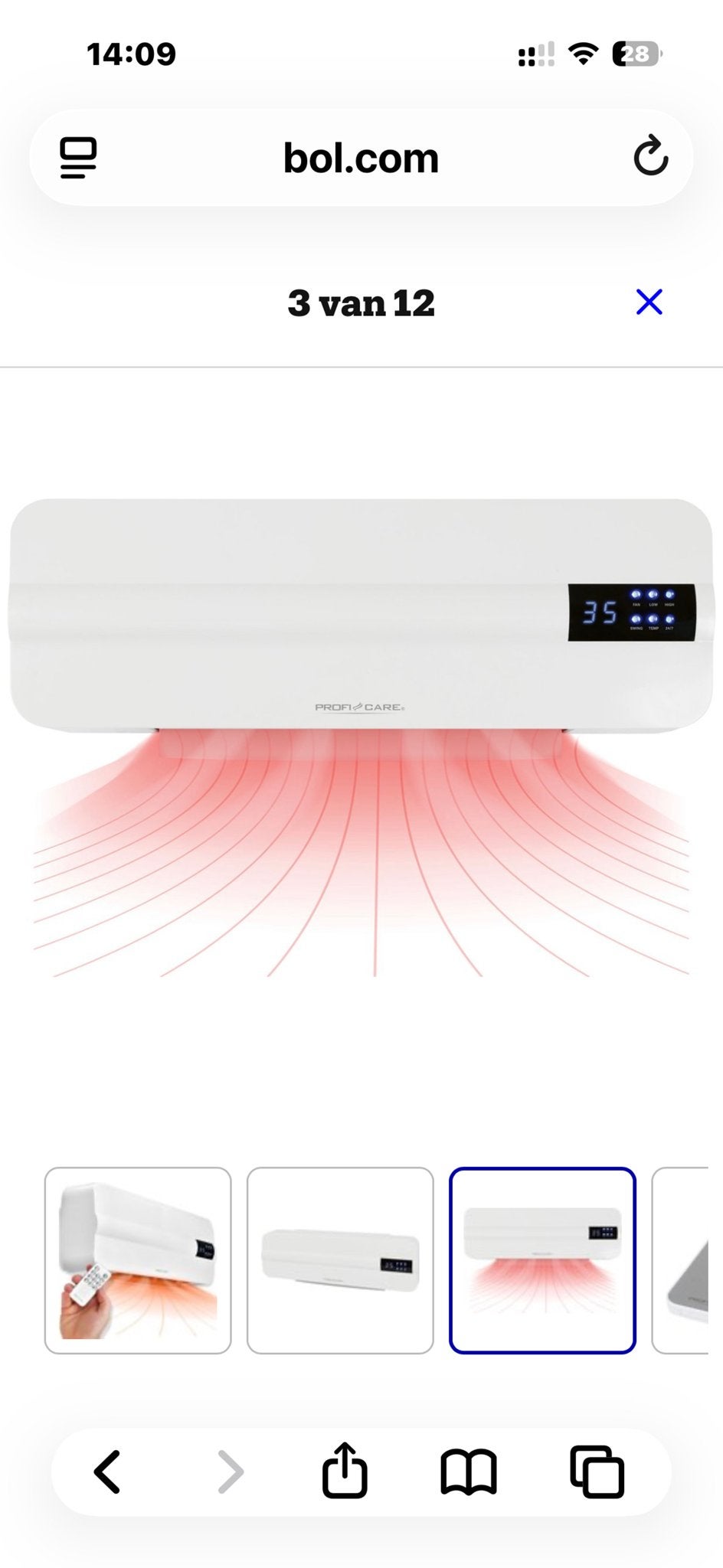 ProfiCare PC-HL 3116, Witgoed en Apparatuur, Ventilatoren, Tafelventilator, Ophalen of Verzenden