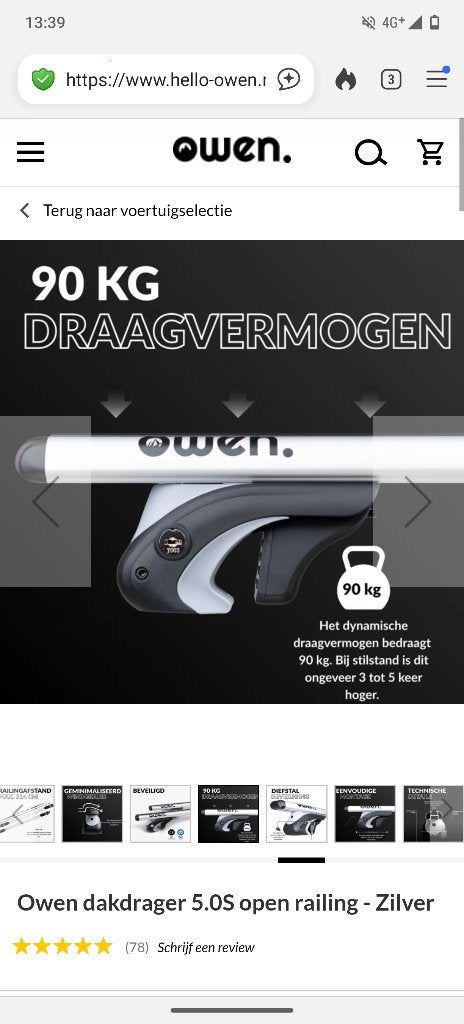 Nieuwe dakdragers OWEN (open dakrails), Auto diversen, Dakdragers, Ophalen, Nieuw