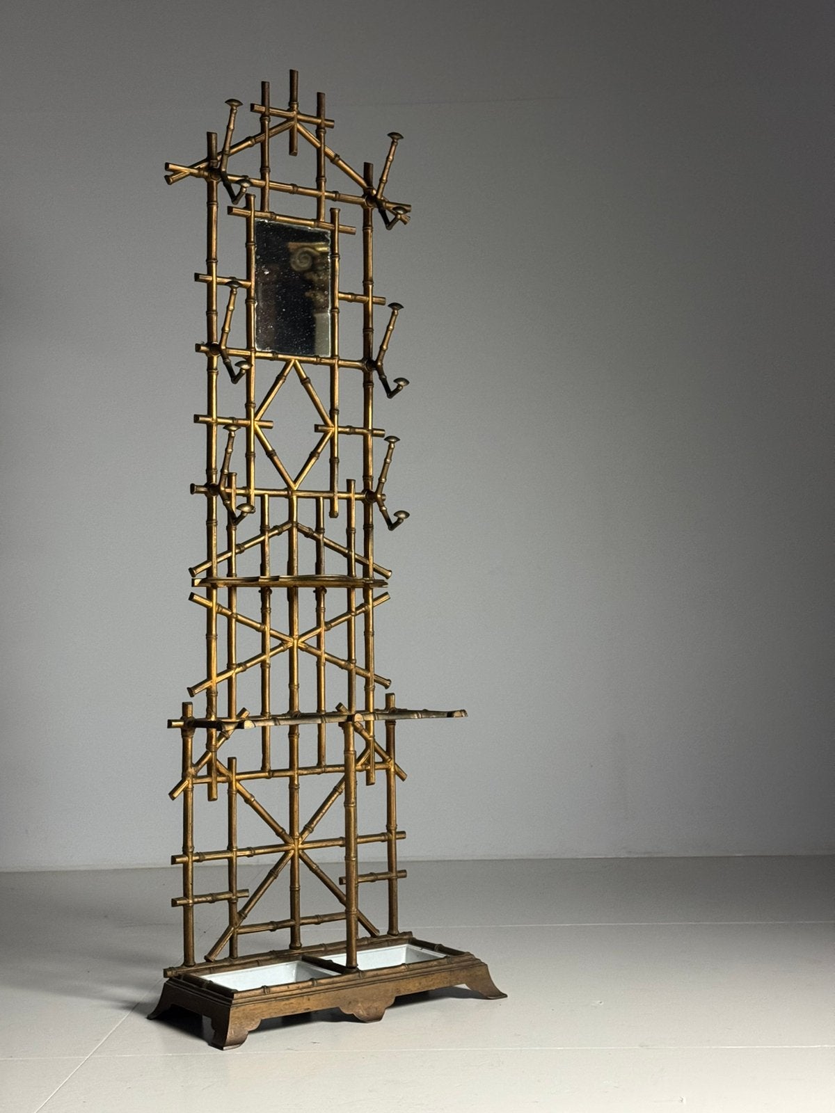 Kapstok gietijzer 19e eeuw Faux Bamboo