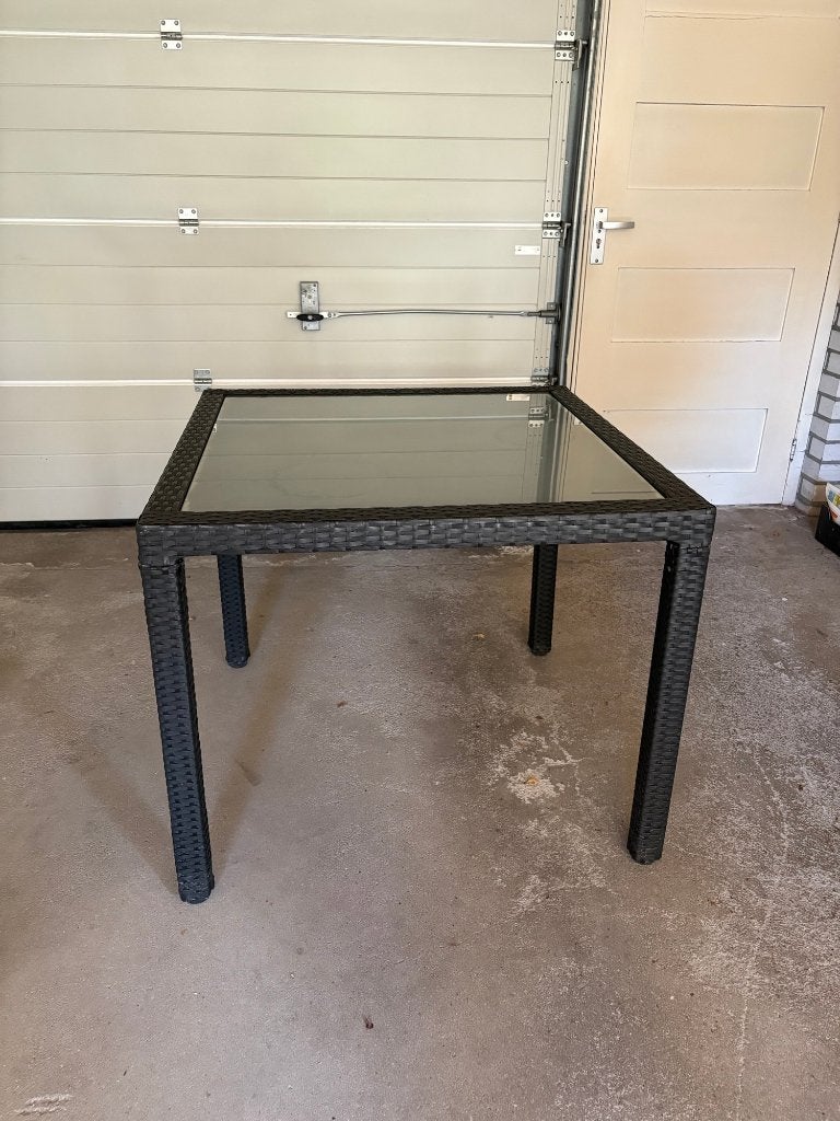 Tuintafel 90x90, Tuin en Terras, Ophalen, Gebruikt, Vierkant, Plastic