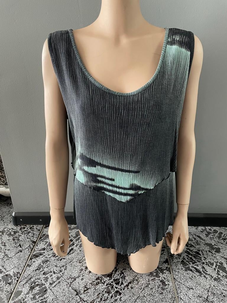 ZGAN Top, zwart/turquoise, maat 38/40, Kleding | Dames, Maat 38/40 (M), Zwart, Ophalen of Verzenden, Zo goed als nieuw