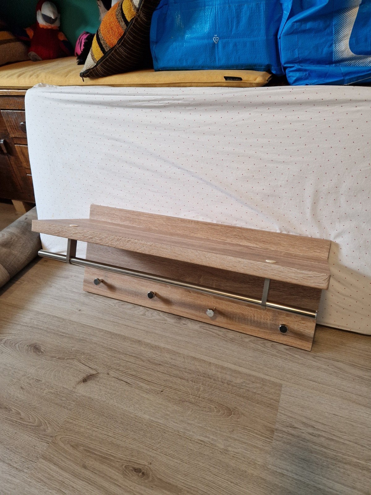 Kapstok met bovenplank, Huis en Inrichting, Gebruikt, Minder dan 100 cm, Hout, Ophalen