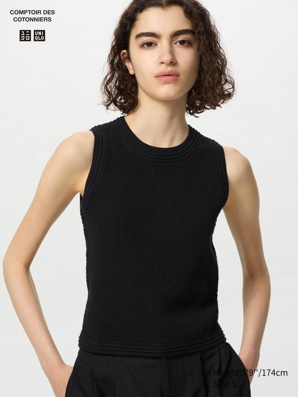 Uniqlo x Comptoir des Cotonniers Mouwloze Top Zwart Maat S, Zwart, Nieuw, Ophalen of Verzenden, Uniqlo
