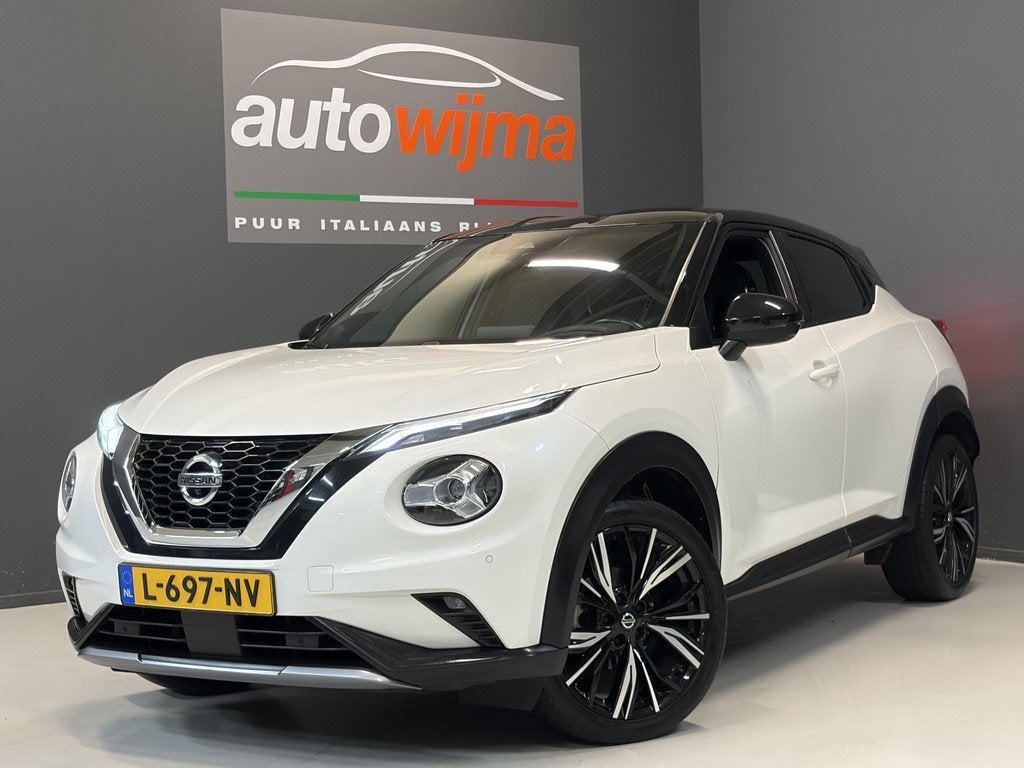 Nissan Juke 1.0 DIG-T N-Design Bomvol! Bose Audio, Leder, Te, Auto's, Nissan, Voorwielaandrijving, Wit, Origineel Nederlands, Bedrijf