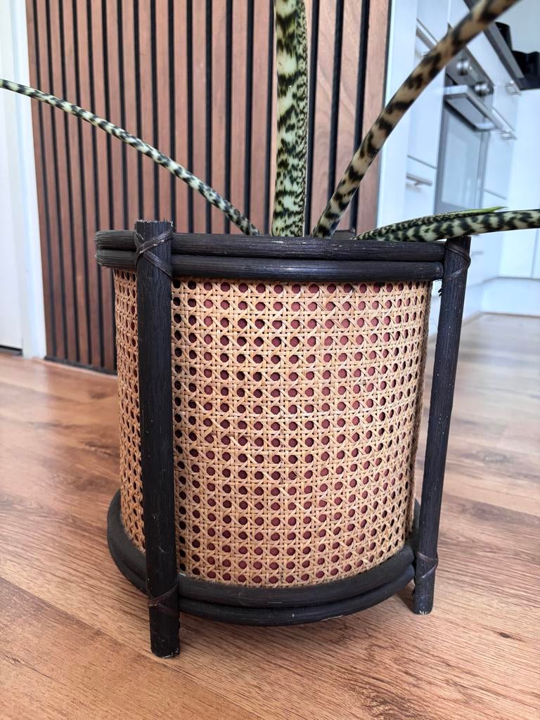 Webbing Plantenpot/mand Vintage, Overige materialen, Gebruikt, Rond, Binnen