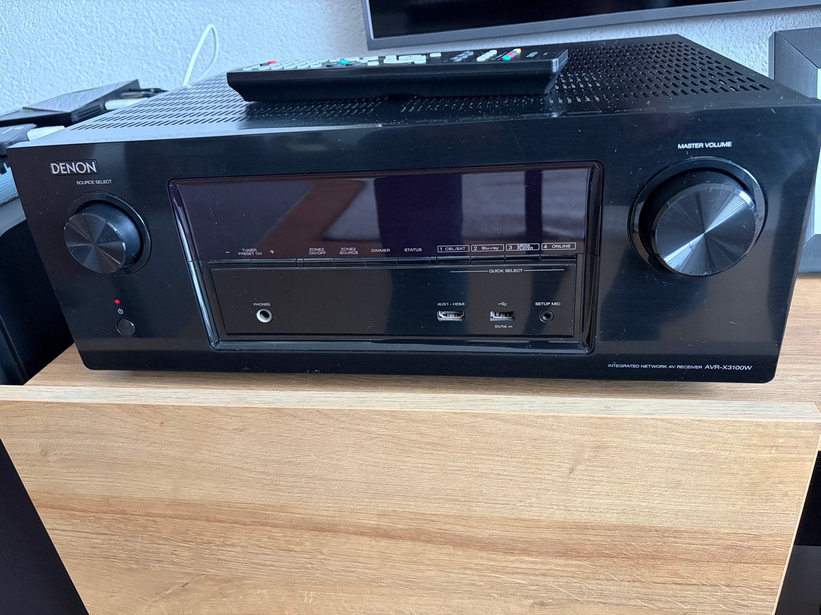Denon AVR-X3100W AV-receiver met storing, Ophalen, Gebruikt, 120 watt of meer, Denon