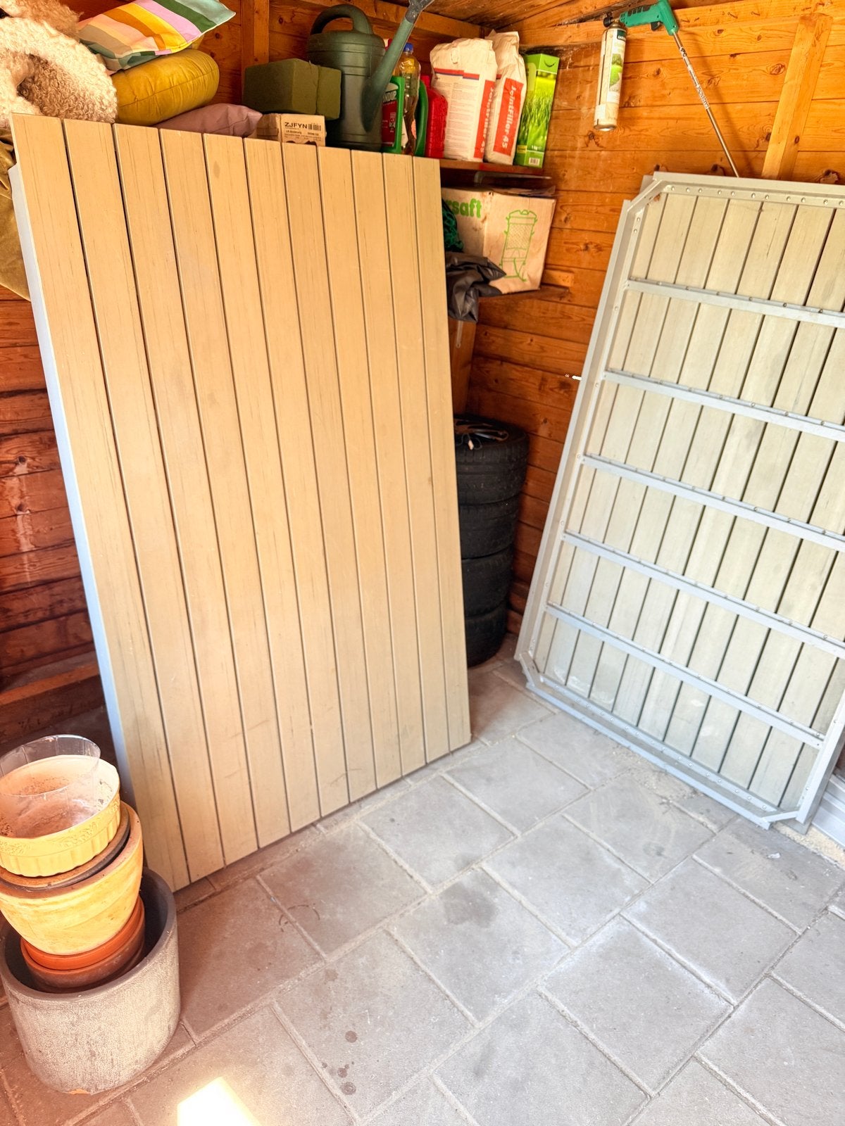 Ikea tuintafel grijs kunststof blad en alu onderstel, Ophalen, Zo goed als nieuw, Rechthoekig, Overige materialen