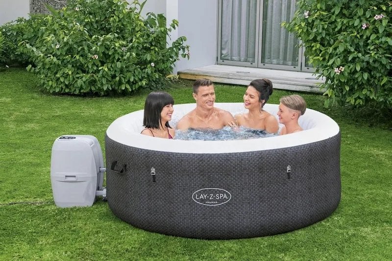 Intex jacuzzi opblaasbaar., Ophalen, Gebruikt, Afdekzeil, Opblaasbaar
