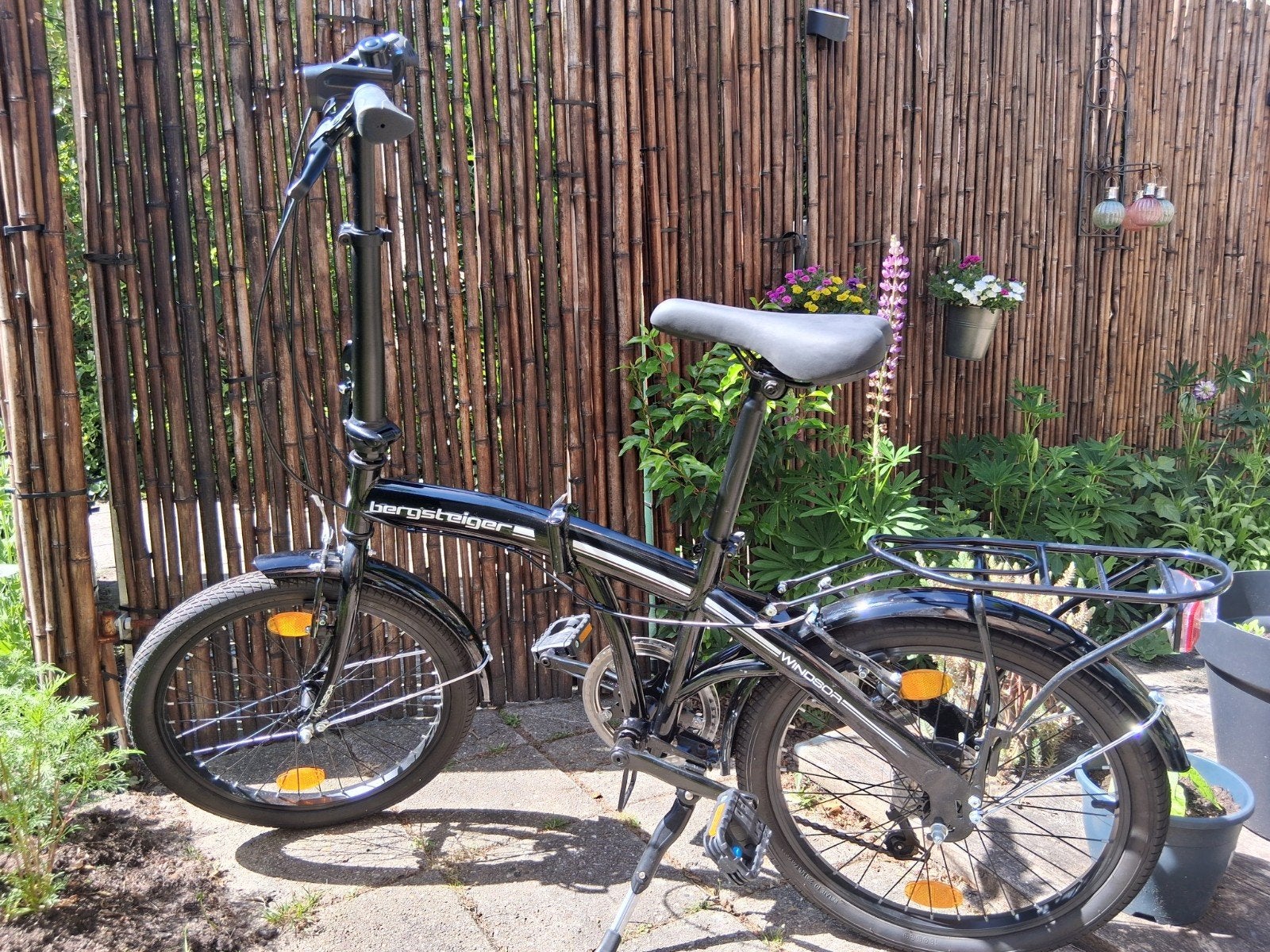 Vouwfiets bergsteiner windsor zwart, Ophalen, Nieuw, 20 inch of meer, Versnellingen